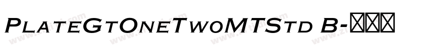 PlateGtOneTwoMTStd B字体转换